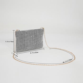 Fashion Diamonds Shoulder Crossbody Τσάντα Γυναικεία στρας Γαμήλια πάρτι Αλυσίδα Clutch Τηλέφωνο Θήκη Γυναικεία Κομψή τσάντα σχεδιαστή