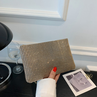 Moodne teemandid õlakott Naiste kividega pulmapidu kett Sidur telefonikott naistele stiilne disainiga käekott