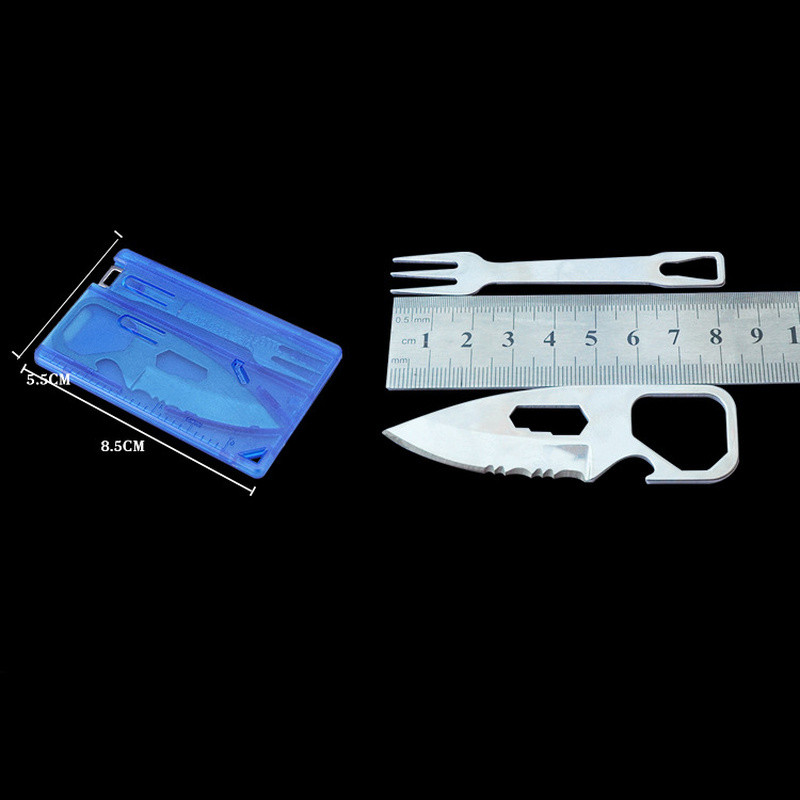 2022. aasta UUS kaasaskantav grillnuga kahvel EDC ohutus esmaabi välitingimustes mõeldud multifunktsionaalne tööriistakaart telkimise ellujäämisvarustus