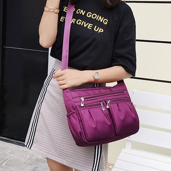 Nylon Diagonal Cross Bag Youth Fashion Casual Έκδοση Γυναικεία Αδιάβροχη Τσάντα ώμου Μεγάλης Χωρητικότητας Τσάντα μονόχρωμη