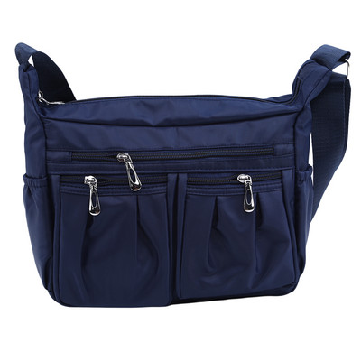 Nailonist diagonaalne ristkott, noorte mood, vabaaja versioon naistele, suure mahutavusega veekindel õlakott, ühevärviline kott