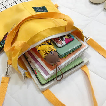 Дамска чанта Дамска чанта през рамо Дамска купувачка Мода Опростено качество Bolsas Корейски дизайнерски платнени чанти през рамо за жени Tote