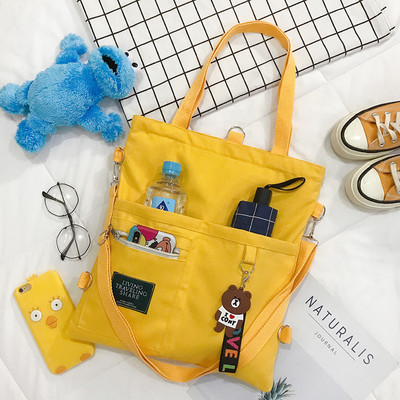 Ženska torba Torbica preko ramena Ženska modna kupovnica Jednostavna kvaliteta Bolsas korejske dizajnerske platnene torbe na rame za žene Tote