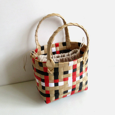 SMOOZA armas PVC naiste ämbrikott Canday väike kootud käekott Plastikust köögiviljade korvkotid Basket rannakotid 2022 moekotid