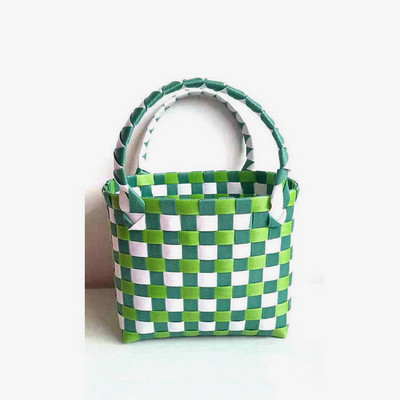 SMOOZA armas PVC naiste ämbrikott Canday väike kootud käekott Plastikust köögiviljade korvkotid Basket rannakotid 2022 moekotid