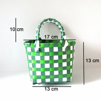 SMOOZA armas PVC naiste ämbrikott Canday väike kootud käekott Plastikust köögiviljade korvkotid Basket rannakotid 2022 moekotid