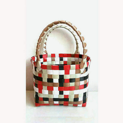 SMOOZA armas PVC naiste ämbrikott Canday väike kootud käekott Plastikust köögiviljade korvkotid Basket rannakotid 2022 moekotid