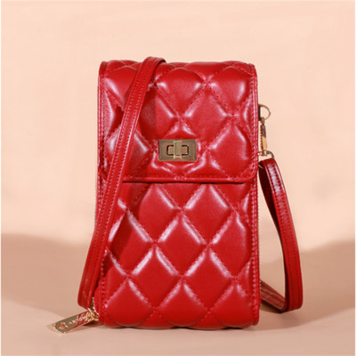 2023 Uus Mini Crossbody multifunktsionaalne õlakott Rahakott PU nahast rahakott Mobiiltelefoni kott kett tasku rombvõre