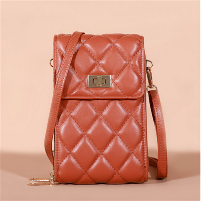 2023 Uus Mini Crossbody multifunktsionaalne õlakott Rahakott PU nahast rahakott Mobiiltelefoni kott kett tasku rombvõre