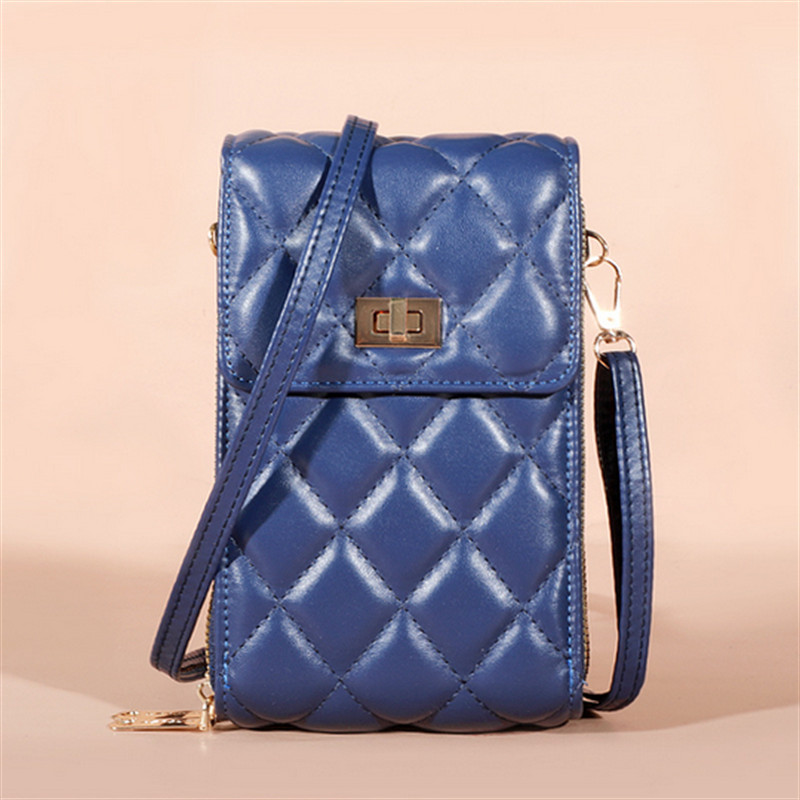 2023 Uus Mini Crossbody multifunktsionaalne õlakott Rahakott PU nahast rahakott Mobiiltelefoni kott kett tasku rombvõre