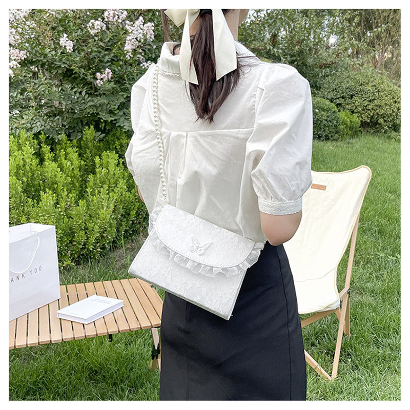 Τσάντες ρετρό χιαστί Γυναικείες Vintage Δαντέλα Μαργαριτάρι Γυναικεία Τσάντα ώμου Γυναικεία τσάντα Clutch Τσάντες Sac Femme