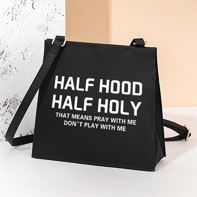 Κείμενο τετράγωνες τσάντες Γυναικεία τσάντα αγορών Ευρωπαϊκή και αμερικανική ρετρό τετράγωνη τσάντα ώμου Κομψή μοντέρνα τσάντα χιαστί Γυναικεία τσάντα τσάντα