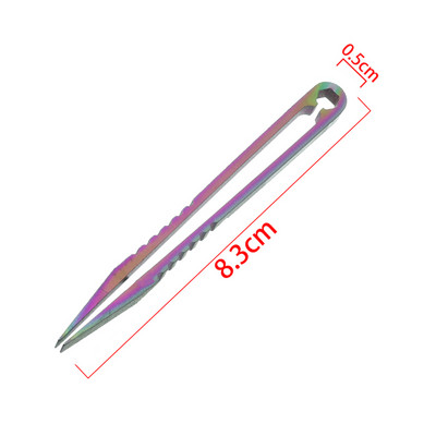 Освобождаващ се от ръжда спасителен инструмент за спешни случаи на открито титаниева пинсета EDC скоба щипка щипка ръкохватка хванете треска премахване на косми пинцет комплект за първа помощ