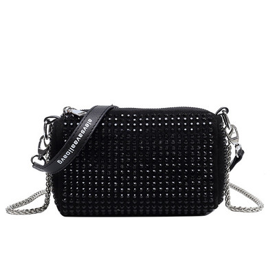 Női Luxus Gyémánt Hobo-táska 2023 Női Trend Design Márka Fényes Strasszkő válltáskák Kézitáska Esti parti pénztárca