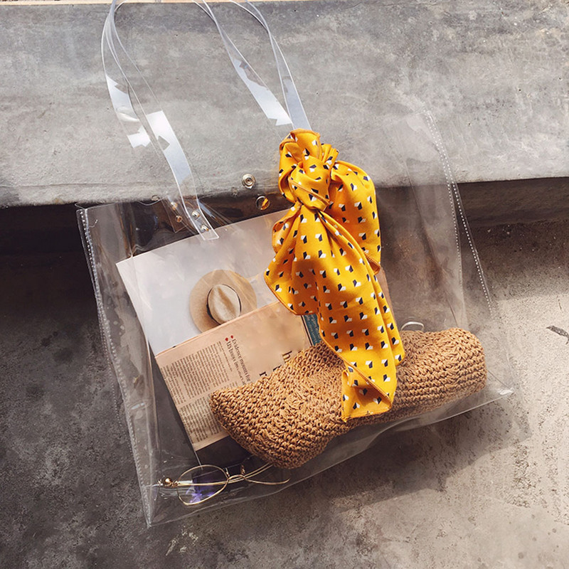 Moodne läbipaistev kott läbipaistev PVC käekottide kotid naistele Kristallidest suured kandekotid Naiste õlakotid 2023 brändi disain