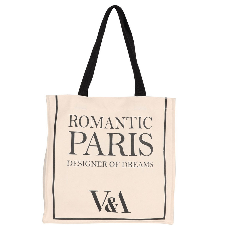 Geantă de umăr din pânză pentru femei, cu imprimeu Paris romantic, geantă de mână ocazională, geantă de tote, din bumbac, reutilizabilă pentru cumpărături.
