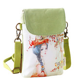 Cartoon Neighbor Totoro Shoulder Bags Manga Canvas Messenger Bag Trend Fresh Handbags and Purse Girls Mini Pouch mobile phone