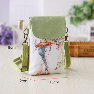 Cartoon Neighbor Totoro Shoulder Bags Manga Canvas Messenger Bag Trend Fresh Handbags and Purse Girls Mini Pouch mobile phone