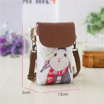 Cartoon Neighbor Totoro Shoulder Bags Manga Canvas Messenger Bag Trend Fresh Handbags and Purse Girls Mini Pouch mobile phone