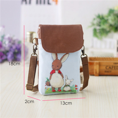 Cartoon Neighbor Totoro Shoulder Bags Manga Canvas Messenger Bag Trend Fresh Handbags and Purse Girls Mini Pouch mobile phone
