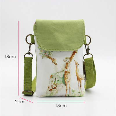 Cartoon Neighbor Totoro Shoulder Bags Manga Canvas Messenger Bag Trend Fresh Handbags and Purse Girls Mini Pouch mobile phone