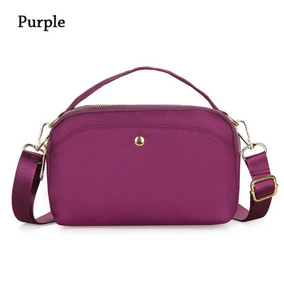 Γυναικεία μονόχρωμη φερμουάρ Αδιάβροχη νάιλον τσάντα ώμου Γυναικεία τσάντα χιαστί Γυναικεία αδιάβροχη τσάντα ταξιδιού