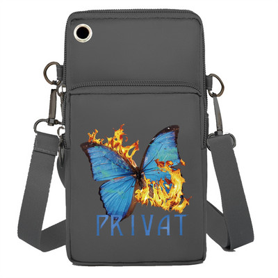 Geantă pentru telefon mobil Portofele Genți de umăr Pachet de braț Apple/Huawei/Samsung Pachet de depozitare universal pentru telefon mobil Pochetă cu imprimeu fluture