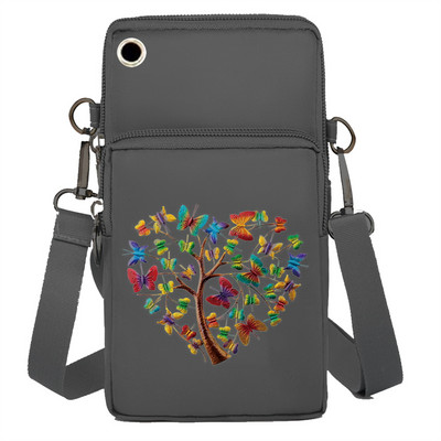 Geantă pentru telefon mobil Portofele Genți de umăr Pachet de braț Apple/Huawei/Samsung Pachet de depozitare universal pentru telefon mobil Pochetă cu imprimeu fluture