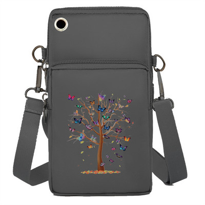 Geantă pentru telefon mobil Portofele Genți de umăr Pachet de braț Apple/Huawei/Samsung Pachet de depozitare universal pentru telefon mobil Pochetă cu imprimeu fluture