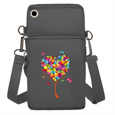 Geantă pentru telefon mobil Portofele Genți de umăr Pachet de braț Apple/Huawei/Samsung Pachet de depozitare universal pentru telefon mobil Pochetă cu imprimeu fluture