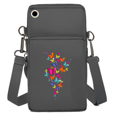 Geantă pentru telefon mobil Portofele Genți de umăr Pachet de braț Apple/Huawei/Samsung Pachet de depozitare universal pentru telefon mobil Pochetă cu imprimeu fluture