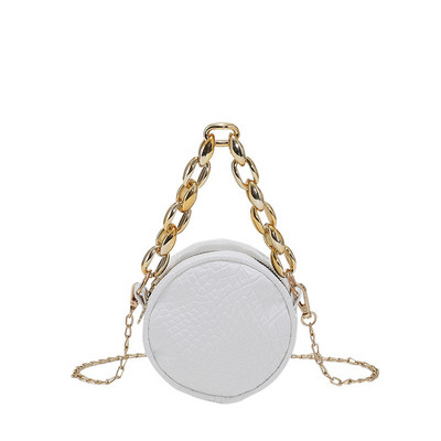 Krokodillimustriga väike ümmargune kott Mini käekott 2022 Uus ühe õlaga diagonaalne kotikett Naiste kott Moodne huulepulgakott