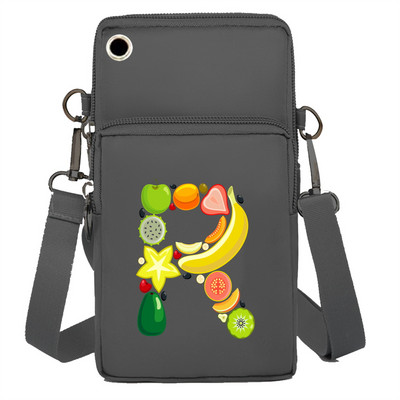 Mobiiltelefoni kott Rahakotid Käekotid Sporditarvikud Pakkige õlakotid Apple`i/Huawei mobiiltelefonide pakettide jaoks Fruit Letter Series
