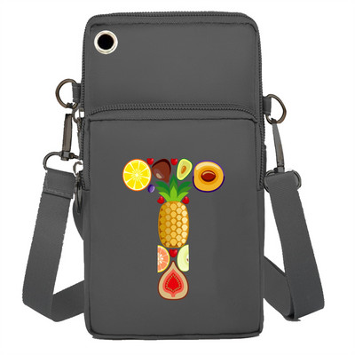 Mobiiltelefoni kott Rahakotid Käekotid Sporditarvikud Pakkige õlakotid Apple`i/Huawei mobiiltelefonide pakettide jaoks Fruit Letter Series