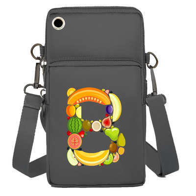 Mobiiltelefoni kott Rahakotid Käekotid Sporditarvikud Pakkige õlakotid Apple`i/Huawei mobiiltelefonide pakettide jaoks Fruit Letter Series