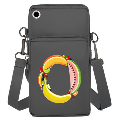 Mobiiltelefoni kott Rahakotid Käekotid Sporditarvikud Pakkige õlakotid Apple`i/Huawei mobiiltelefonide pakettide jaoks Fruit Letter Series