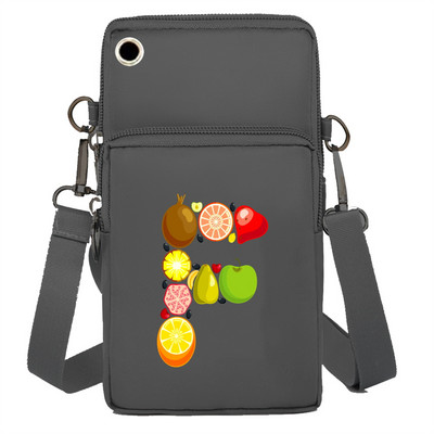 Mobiiltelefoni kott Rahakotid Käekotid Sporditarvikud Pakkige õlakotid Apple`i/Huawei mobiiltelefonide pakettide jaoks Fruit Letter Series