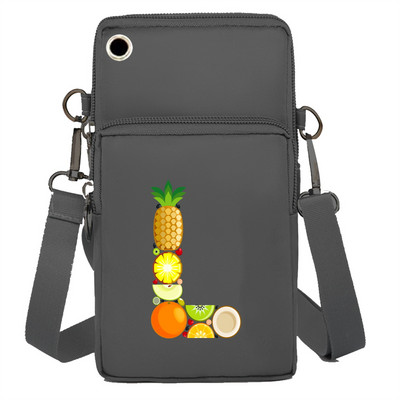 Mobiiltelefoni kott Rahakotid Käekotid Sporditarvikud Pakkige õlakotid Apple`i/Huawei mobiiltelefonide pakettide jaoks Fruit Letter Series