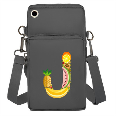 Mobiiltelefoni kott Rahakotid Käekotid Sporditarvikud Pakkige õlakotid Apple`i/Huawei mobiiltelefonide pakettide jaoks Fruit Letter Series