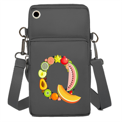Mobiiltelefoni kott Rahakotid Käekotid Sporditarvikud Pakkige õlakotid Apple`i/Huawei mobiiltelefonide pakettide jaoks Fruit Letter Series