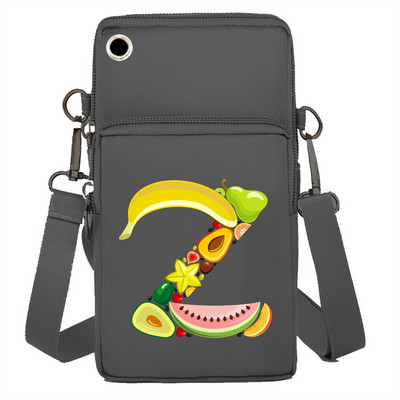 Mobiiltelefoni kott Rahakotid Käekotid Sporditarvikud Pakkige õlakotid Apple`i/Huawei mobiiltelefonide pakettide jaoks Fruit Letter Series