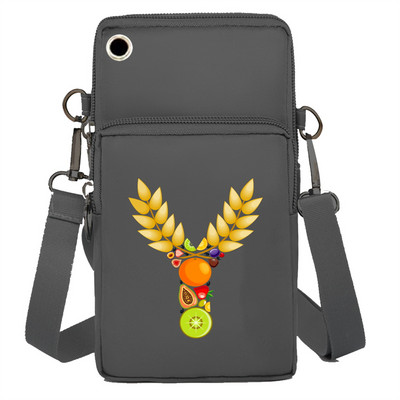 Mobiiltelefoni kott Rahakotid Käekotid Sporditarvikud Pakkige õlakotid Apple`i/Huawei mobiiltelefonide pakettide jaoks Fruit Letter Series