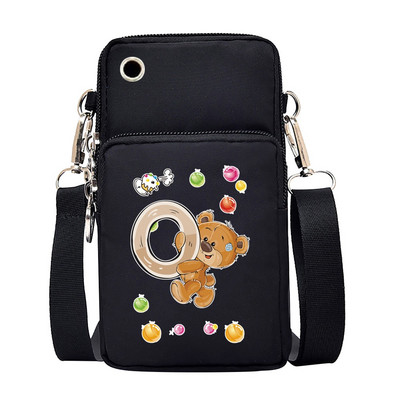 Γυναικεία μίνι τσάντα κινητού τηλεφώνου Πορτοφόλι για κέρματα τσαντάκια Wild για Huawei Xiaomi Samsung iPhone Bear Letter Εκτύπωση Αδιάβροχη Τσάντα Messenger