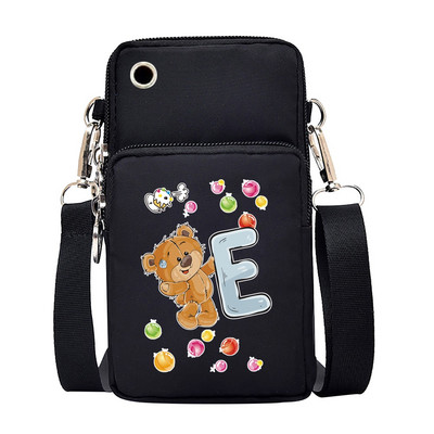 Γυναικεία μίνι τσάντα κινητού τηλεφώνου Πορτοφόλι για κέρματα τσαντάκια Wild για Huawei Xiaomi Samsung iPhone Bear Letter Εκτύπωση Αδιάβροχη Τσάντα Messenger