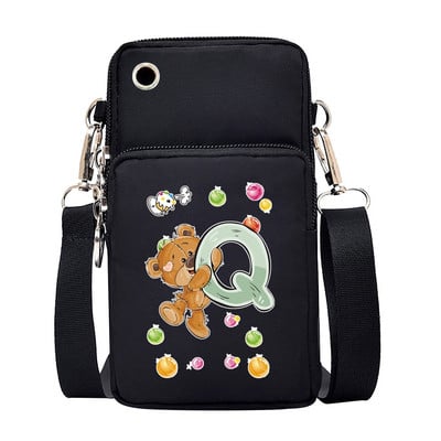 Γυναικεία μίνι τσάντα κινητού τηλεφώνου Πορτοφόλι για κέρματα τσαντάκια Wild για Huawei Xiaomi Samsung iPhone Bear Letter Εκτύπωση Αδιάβροχη Τσάντα Messenger