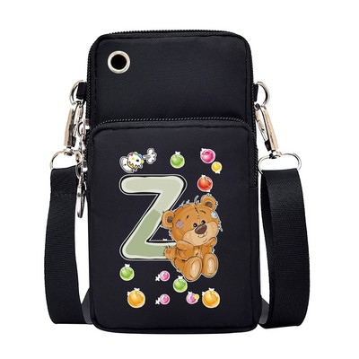 Γυναικεία μίνι τσάντα κινητού τηλεφώνου Πορτοφόλι για κέρματα τσαντάκια Wild για Huawei Xiaomi Samsung iPhone Bear Letter Εκτύπωση Αδιάβροχη Τσάντα Messenger