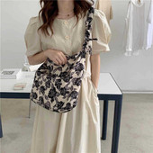 Youda ρετρό πάνινη τσάντα αγορών Eco επαναχρησιμοποιούμενες αναδιπλούμενες τσάντες ώμου Μεγάλη τσάντα χειρός από ύφασμα βαμβακερή τσάντα για γυναίκες Πακέτο αγοραστών