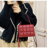 Flap Purse Fashion Απλές γυναικείες καρό μονόχρωμη τσάντα χιαστί Πολυτελείς τσάντες ώμου για γυναίκες Casual γυναικείες μίνι τσάντες