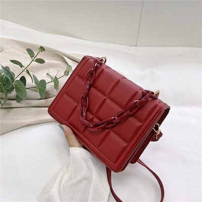 Flap Purse Fashion Απλές γυναικείες καρό μονόχρωμη τσάντα χιαστί Πολυτελείς τσάντες ώμου για γυναίκες Casual γυναικείες μίνι τσάντες