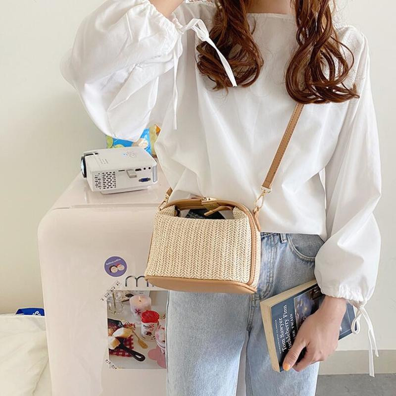 Straw Crossbody kott naistele 2022. aasta uued Bohemian Small Knitting suvine rahakott ja käekott puhkuseks mõeldud rannakotid